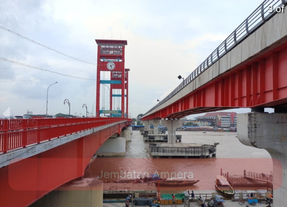 Jembatan Ampera Palembang - Titik Keberangkatan Travel Palembang Lampung
